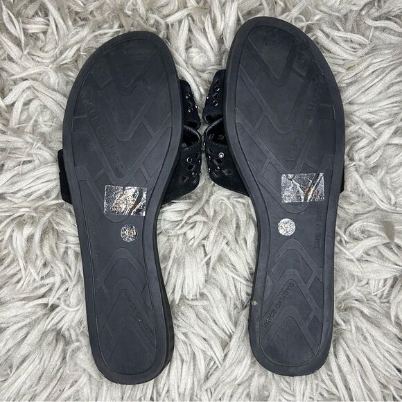 Vince Camuto Endana black studded cut out slide sandals women’s shoe size 8 - Picture 8 of 9